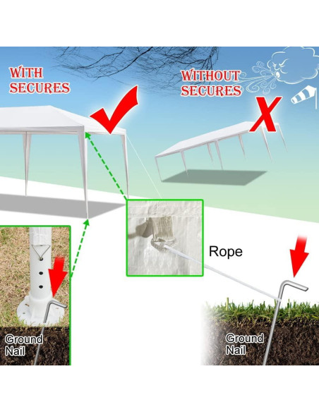 Carpa Plegable Impermeable Myoihomora 10x3m para Eventos