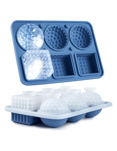 Bandeja de Hielo Grande Acomler, 6 Cubos y Esferas Sin BPA