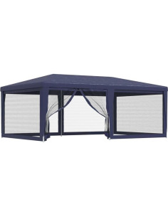 Carpa de Fiesta EVERSTRO 6 Paredes Malla Azul 5.97x3.96m 2