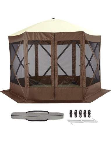 Gazebo Plegable Hipicute 3.05x3.05m Impermeable con Mosquitera