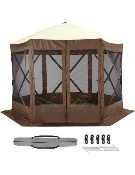 Gazebo Plegable Hipicute 3.05x3.05m Impermeable con Mosquitera
