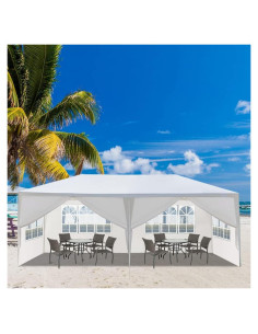 Carpa de Fiesta Exterior MATONELL 600x300cm Impermeable Blanca