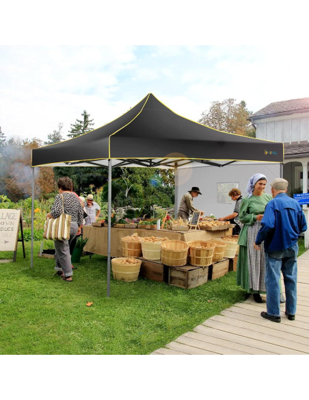 Carpa de Patio Hoteel 3x3 m Impermeable con Paredes Laterales