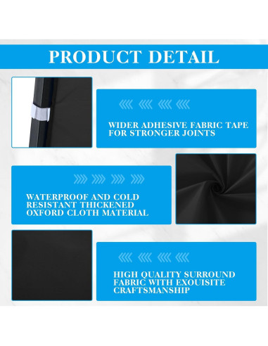 4 Paredes Laterales de Carpa Vincreem 2.96x0.95m Impermeables