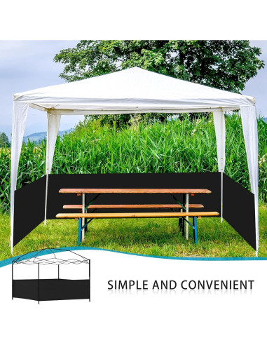4 Paredes Laterales de Carpa Vincreem 2.96x0.95m Impermeables