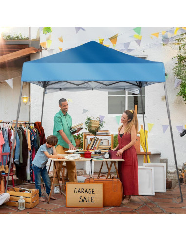 Carpa Plegable VINGLI 1.83x1.83m Azul con Panel Lateral