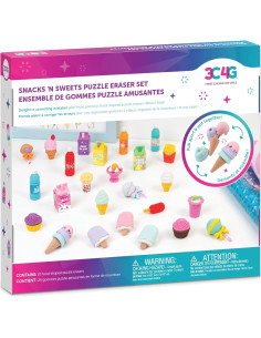 Set de Gomas de Borrar 3D Make It Real - Snacks y Dulces - 25 Piezas 2