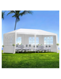 Carpa de Fiesta 3x6m ANTSKU Blanca con Paredes Laterales