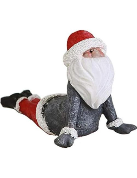 Juego de 4 Estatuas de Gnomos de Yoga Navideños KiaoTime