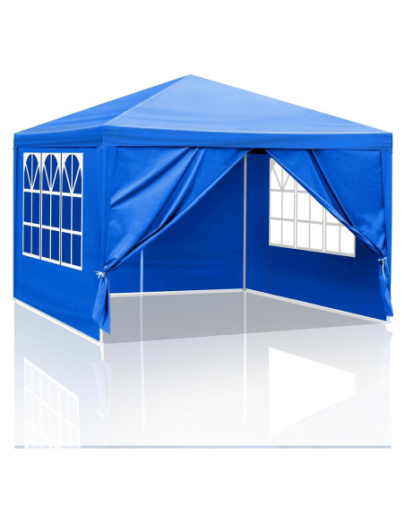 Carpa de Fiesta 3.05x3.05m ANTSKU Azul con 4 Paredes