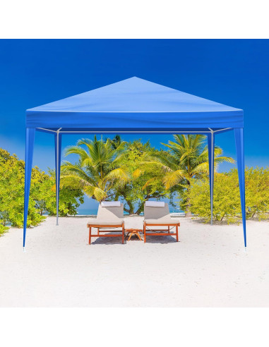 Carpa de Fiesta 3.05x3.05m ANTSKU Azul con 4 Paredes