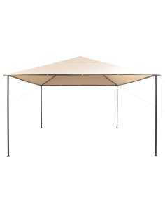 Gazebo KCCLVER 400x400 cm Beige Acero Repelente Agua 2