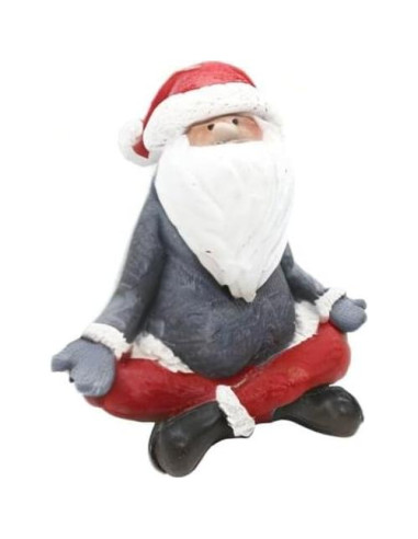 Juego de 4 Estatuas de Gnomos de Yoga Navideños KiaoTime