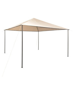 Gazebo ANYCHOLE 400x400 cm Beige Estructura Acero Resistente