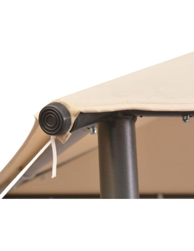 Gazebo Pabellón MINERWALL 3x3m Beige Resistente al Agua