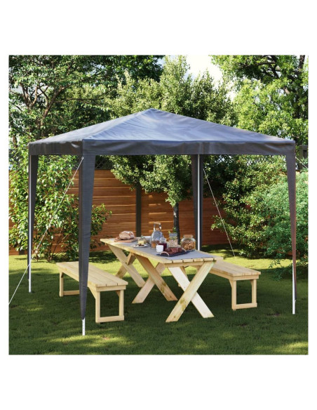 Carpa Plegable YELWHI 2.5x2.5m Antracita Resistente UV