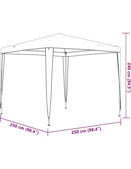 Carpa Plegable YELWHI 2.5x2.5m Antracita Resistente UV