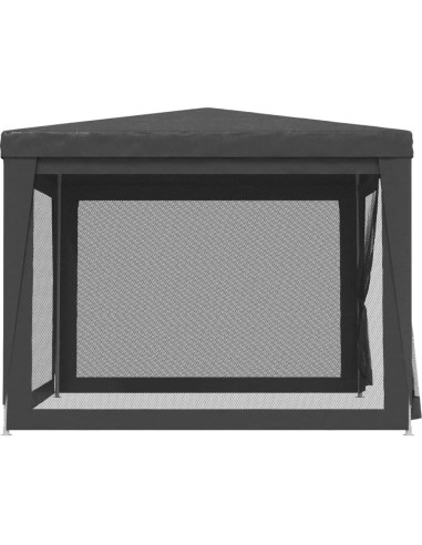 Carpa de Fiesta GROSERY 3x3m con 4 Paredes de Malla Antracita