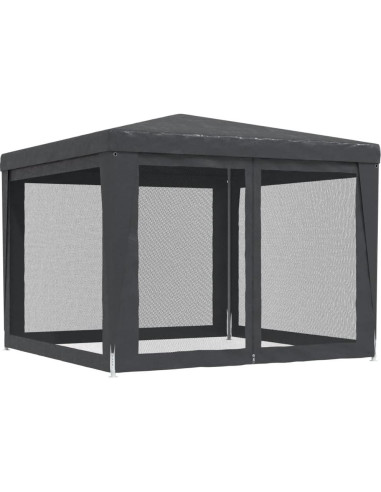 Carpa de Fiesta GROSERY 3x3m con 4 Paredes de Malla Antracita