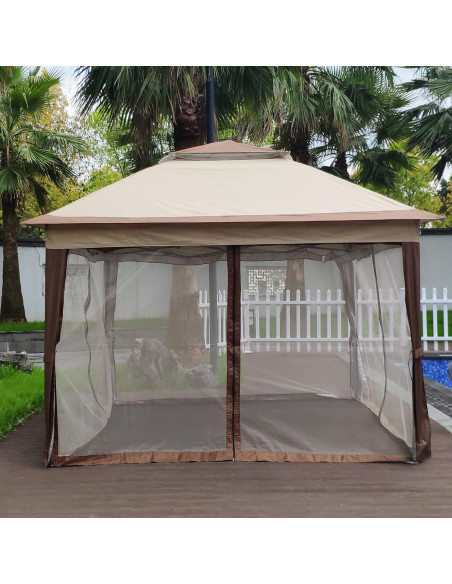 Gazebo Pop Up Genérico 3.35x3.35m Impermeable con Red