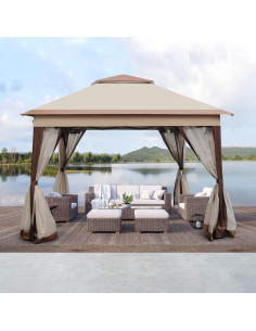 Gazebo Plegable AnhuaUSA 3.35x3.35m con Mosquitera Desmontable 2