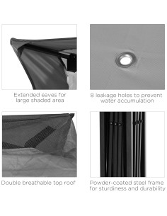 Carpa Plegable AnhuaUSA 3.35x3.35m con Red Desmontable 2