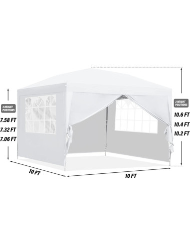 Carpa Canopy GDY 3.05m x 3.05m Resistente al Agua con Paredes