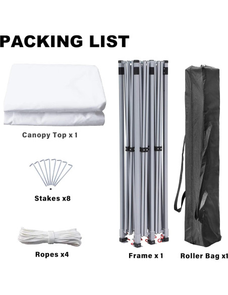 Carpa Canopy GDY 3.05m x 3.05m Resistente al Agua con Paredes