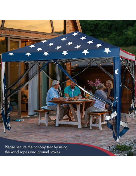 Carpa Plegable Tangkula 10x10 Pies con Malla y Altura Ajustable