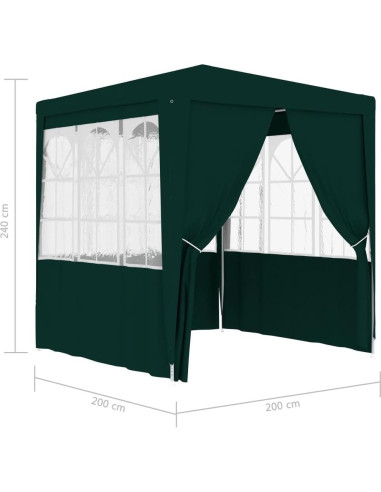 Carpa Profesional para Fiestas ANYCHOLE 2x2m Verde con Paredes