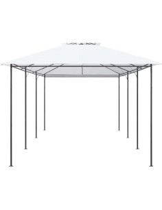 Gazebo Blanco YELWHI 600x297 cm Resistente a UV Fácil Montaje 2