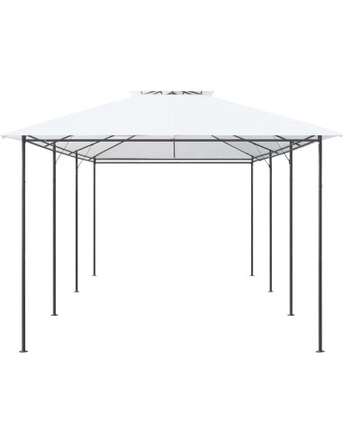 Gazebo Blanco YELWHI 600x297 cm Resistente a UV Fácil Montaje