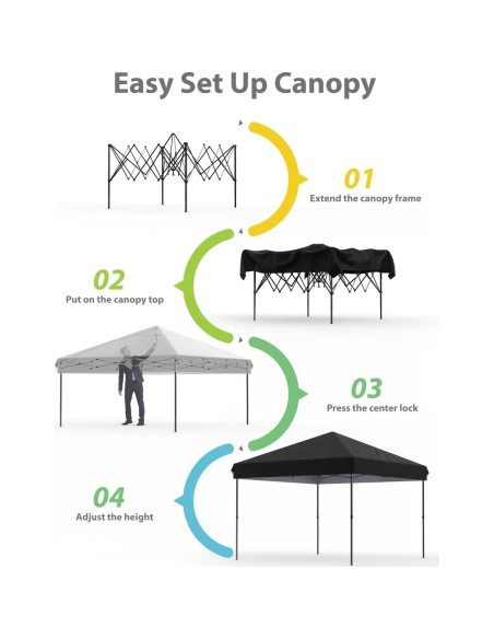 Carpa Plegable 3x3m OUTGOODS con 4 Paredes Laterales Removibles