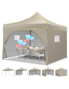 Carpa Exterior Hoteel 3x3 m Impermeable con Paredes Laterales