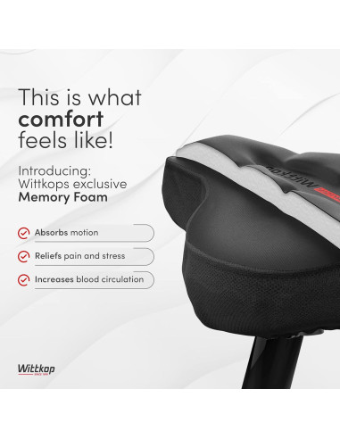 Funda de Asiento de Bicicleta Wittkop Ciudad Espuma de Memoria