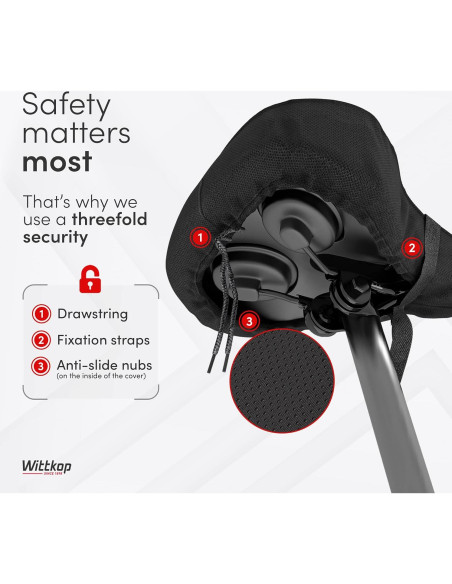 Funda de Asiento de Bicicleta Wittkop Ciudad Espuma de Memoria