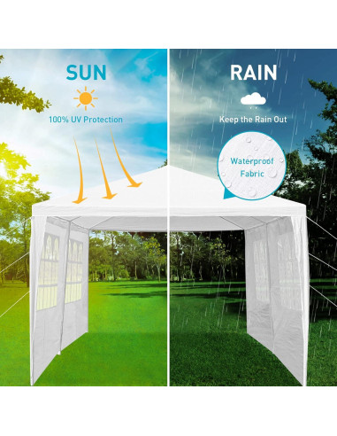 Carpa de Fiesta 3x6 m ANTSKU con 4 Paredes Removibles