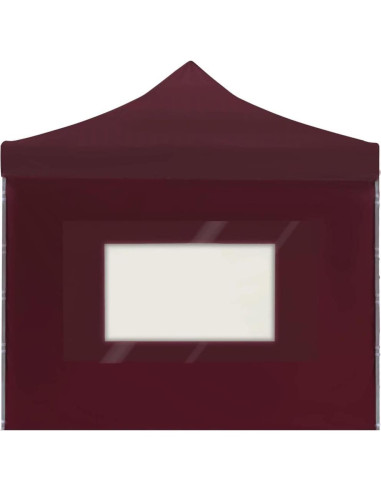 Carpa de Fiesta Plegable KCCKOM 5.8x3m Rojo Vino con Paneles