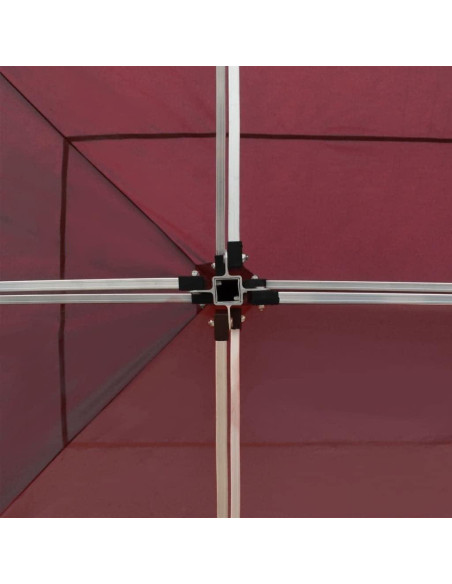 Carpa de Fiesta Plegable KCCKOM 5.8x3m Rojo Vino con Paneles