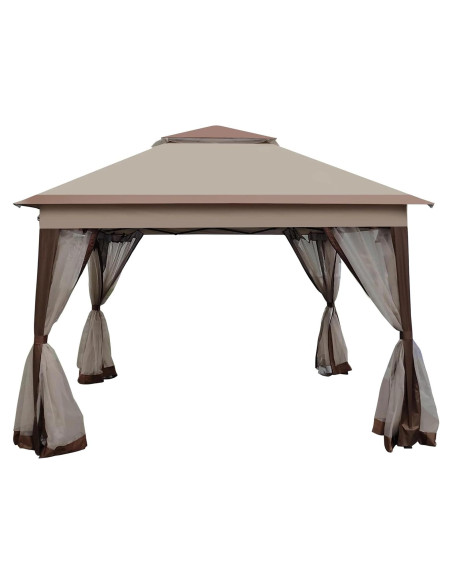 Carpa Gazebo Plegable Leoglint 3x3m con Red Desmontable
