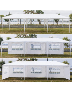 Toldo Gazebo 3x9m ROXTAK con 5 Paredes Laterales Desmontables 2