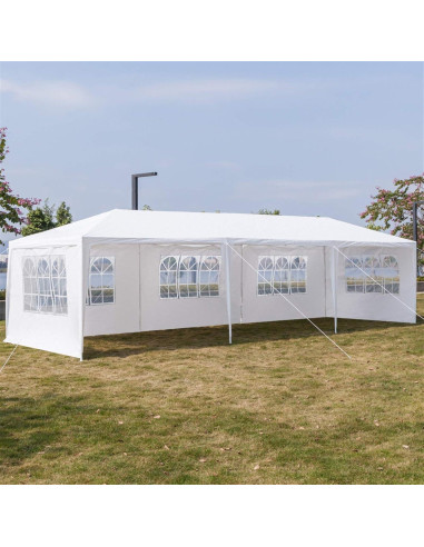 Toldo Gazebo 3x9m ROXTAK con 5 Paredes Laterales Desmontables