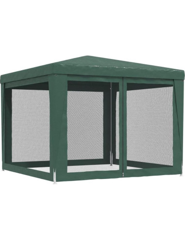 Carpa de Fiesta MINERWALL 3x3m con 4 Paredes de Malla Verde