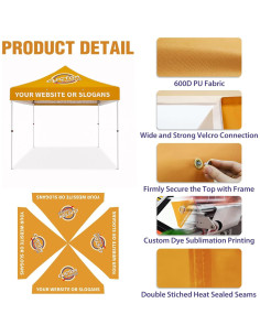 Carpa Publicitaria Personalizada EAGLE PEAK 3x3m con Logo 2