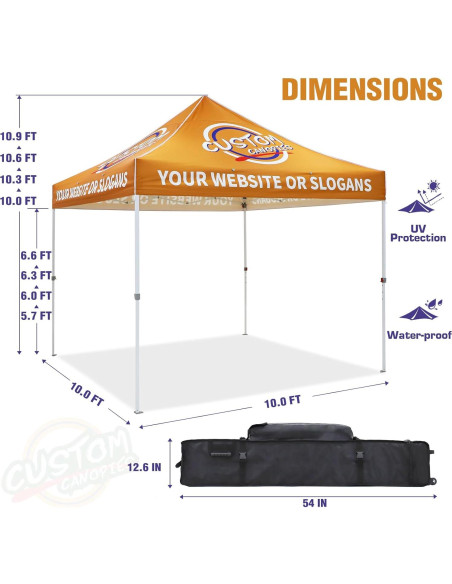 Carpa Publicitaria Personalizada EAGLE PEAK 3x3m con Logo