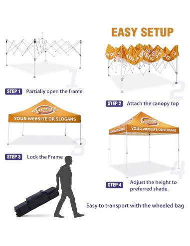 Carpa Publicitaria Personalizada EAGLE PEAK 3x3m con Logo