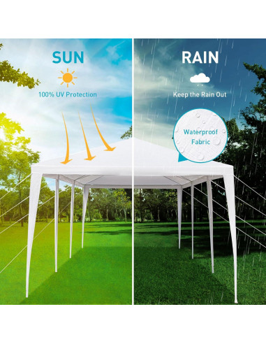 Carpa Grande 10x30 ANTSKU Blanca Impermeable para Eventos