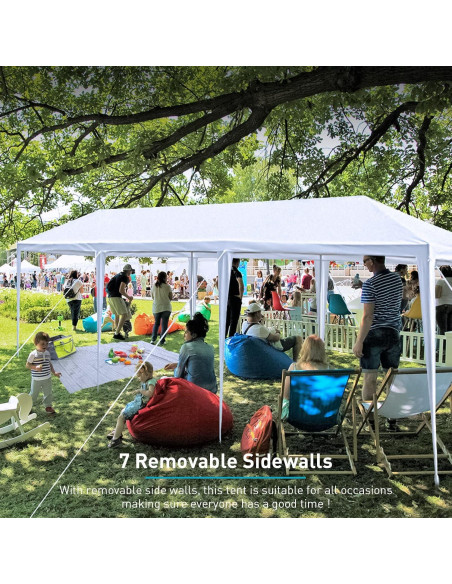 Carpa Grande 10x30 ANTSKU Blanca Impermeable para Eventos
