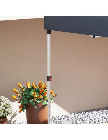 Carpa Plegable 3 Paredes QiMaieeUSA 10x10m Azul Ajustable