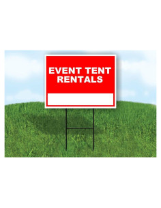 Cartel de Jardín Escribe en Mí Rojo 45x61 cm Doble Cara